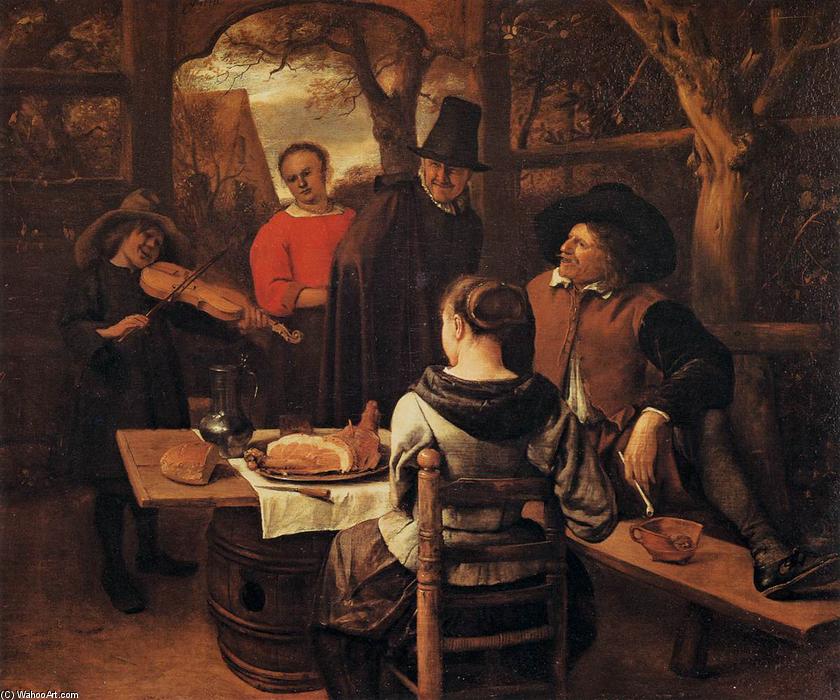 WikiOO.org - Encyclopedia of Fine Arts - Lukisan, Artwork Jan Steen - The Meal
