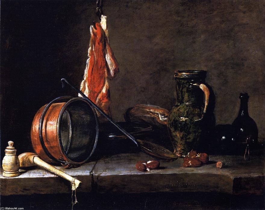 WikiOO.org - Encyclopedia of Fine Arts - Maleri, Artwork Jean-Baptiste Simeon Chardin - The Meat-Day Meal