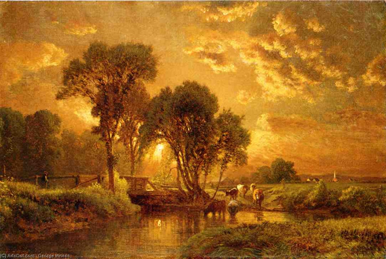 Wikioo.org - The Encyclopedia of Fine Arts - Painting, Artwork by George Inness - Medfield, Massachusetts