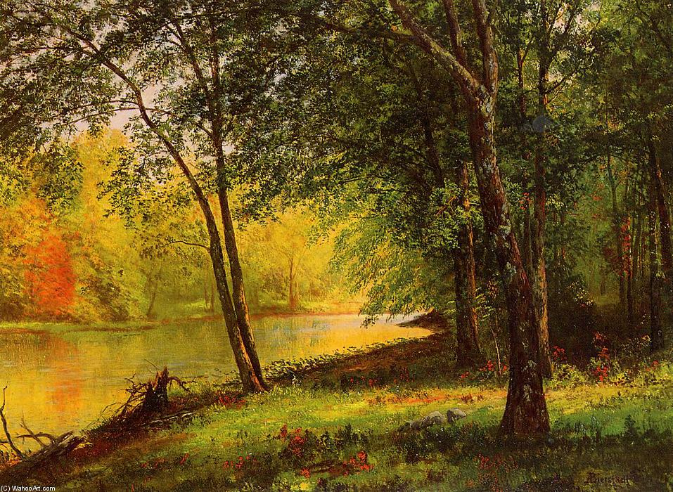 Wikioo.org – L'Enciclopedia delle Belle Arti - Pittura, Opere di Albert Bierstadt - fiume Merced in California