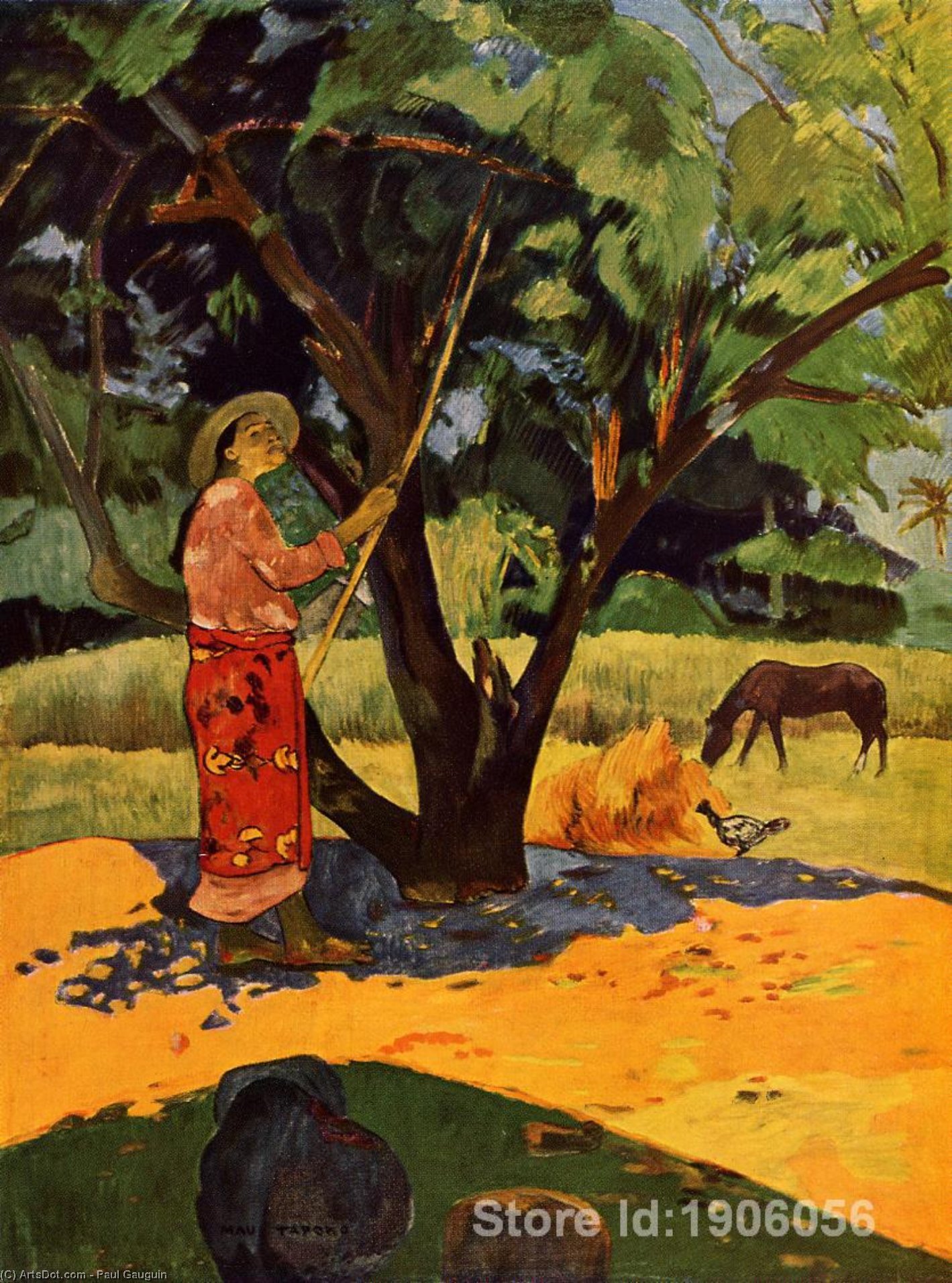 Wikioo.org – La Enciclopedia de las Bellas Artes - Pintura, Obras de arte de Paul Gauguin - meu taporo ( también conocida como Cosecha Limones )