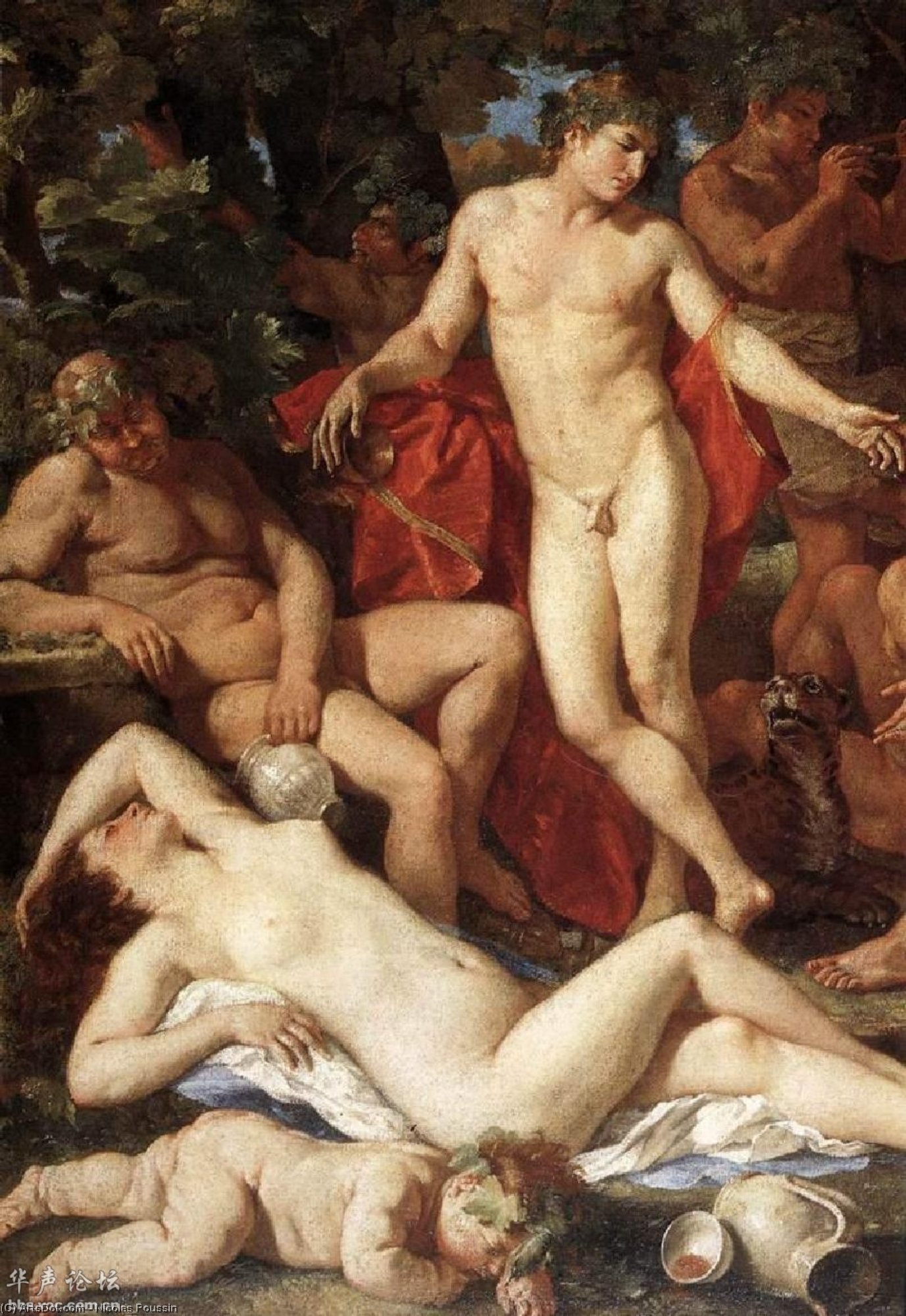 Wikioo.org - The Encyclopedia of Fine Arts - Painting, Artwork by Nicolas Poussin - Midas and Bacchus (detail)