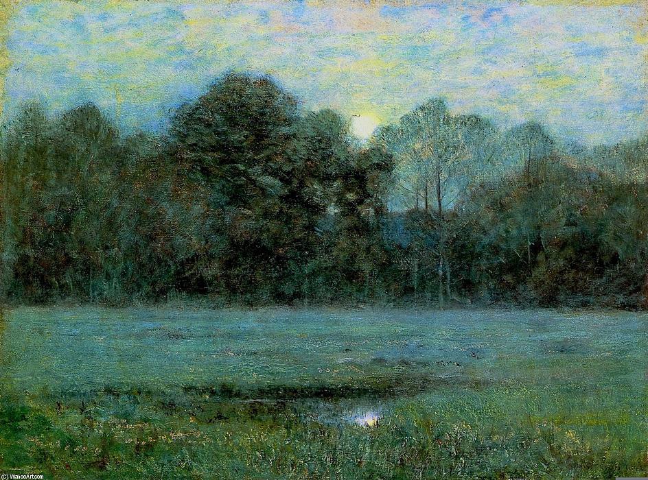 Wikioo.org - The Encyclopedia of Fine Arts - Painting, Artwork by Dwight William Tryon - Midsummer Moonrise