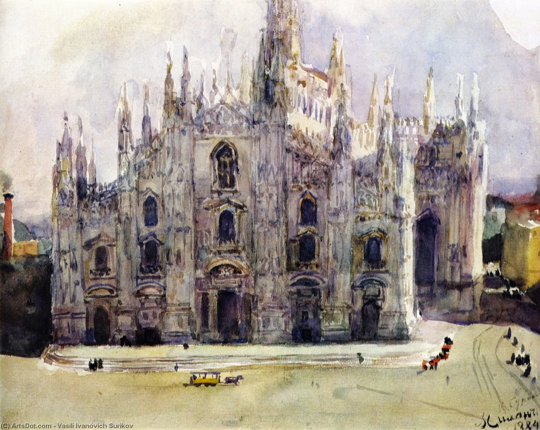 Wikioo.org – L'Enciclopedia delle Belle Arti - Pittura, Opere di Vasili Ivanovich Surikov - milanesi cattedrale