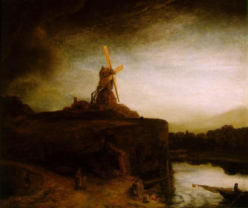 Wikioo.org - Die Enzyklopädie bildender Kunst - Malerei, Kunstwerk von Rembrandt Van Rijn - die mühle