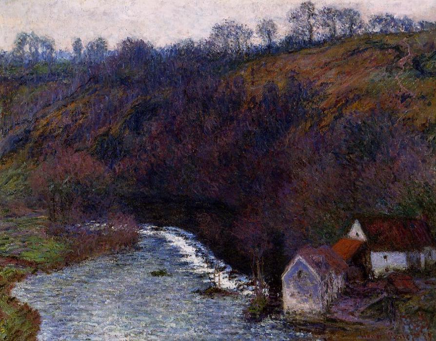 Wikoo.org - موسوعة الفنون الجميلة - اللوحة، العمل الفني Claude Monet - The Mill at Vervy