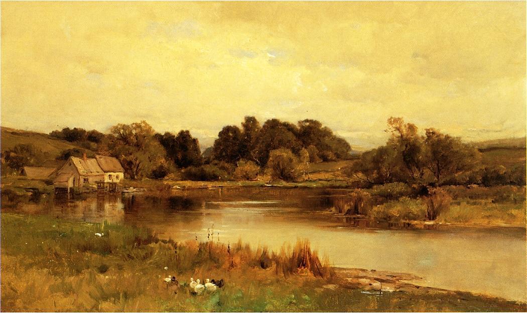 WikiOO.org - Encyclopedia of Fine Arts - Maalaus, taideteos George Henry Smillie - Mill Pond at Ridgefield, Connecticut