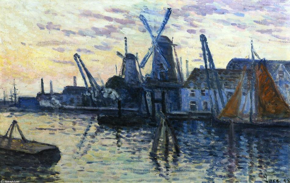 Wikioo.org – L'Encyclopédie des Beaux Arts - Peinture, Oeuvre de Maximilien Luce - Mills à Pays-Bas