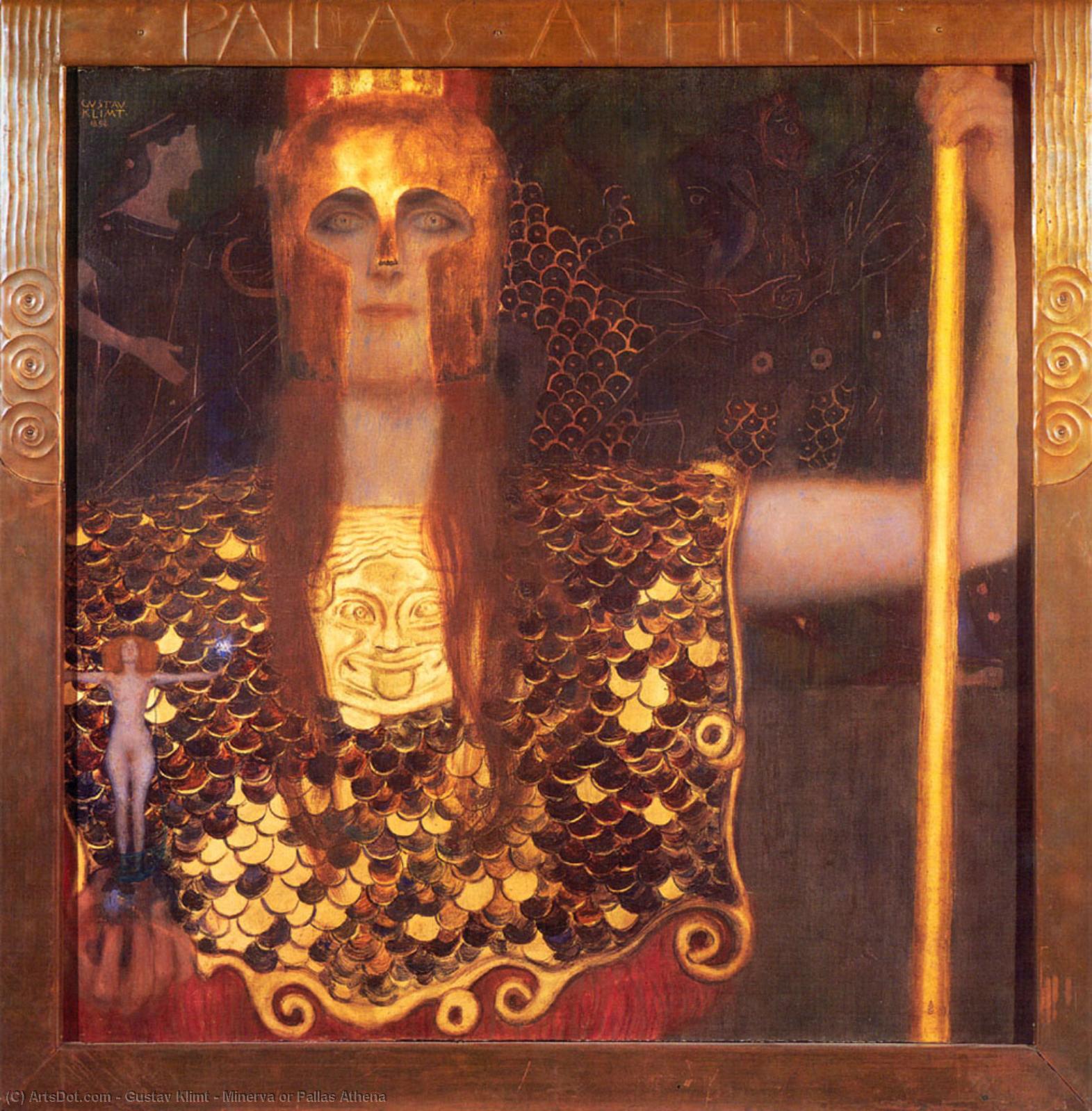 Wikioo.org - The Encyclopedia of Fine Arts - Painting, Artwork by Gustav Klimt - Minerva or Pallas Athena