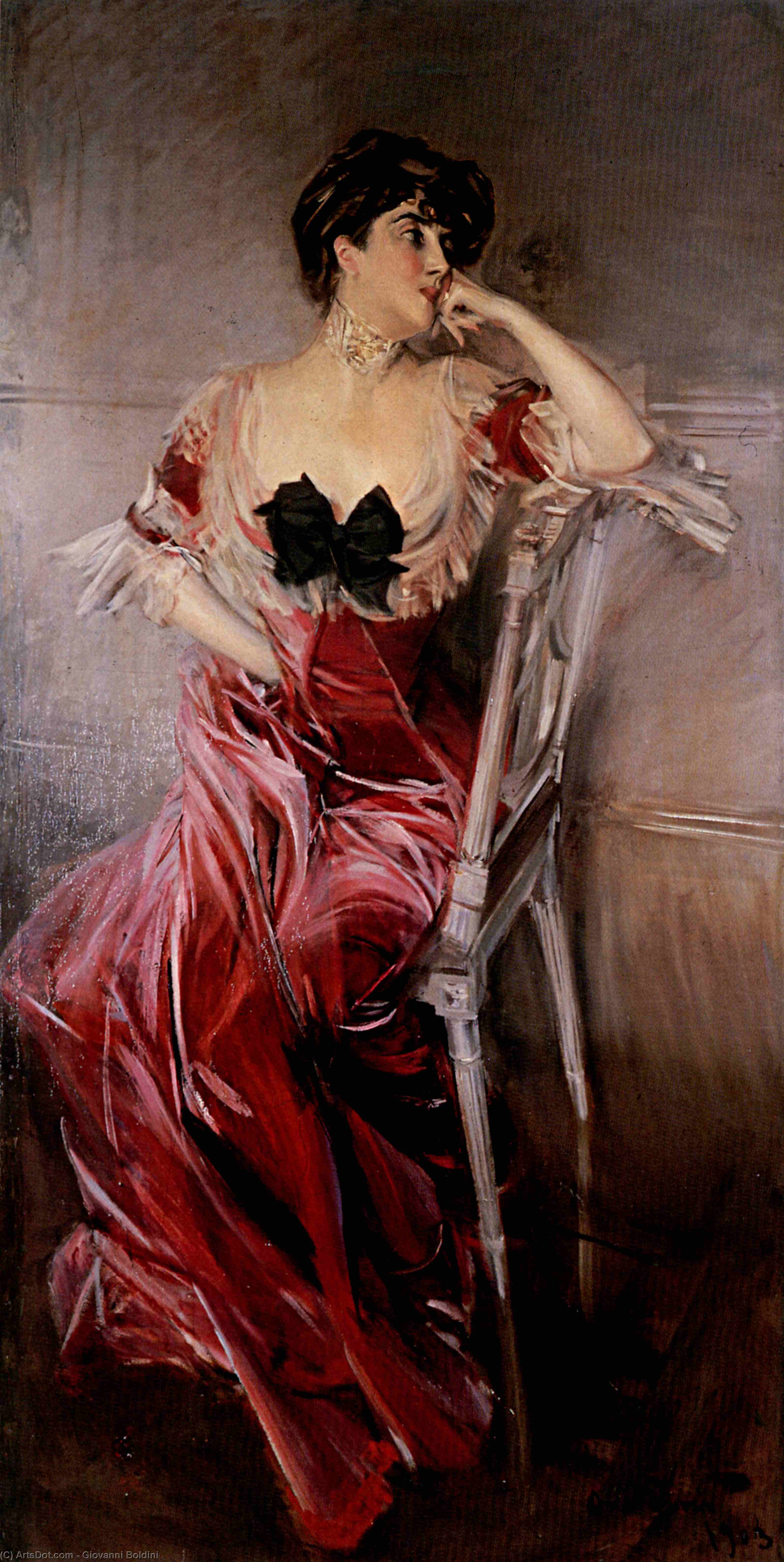 Wikioo.org - The Encyclopedia of Fine Arts - Painting, Artwork by Giovanni Boldini - Miss Bell