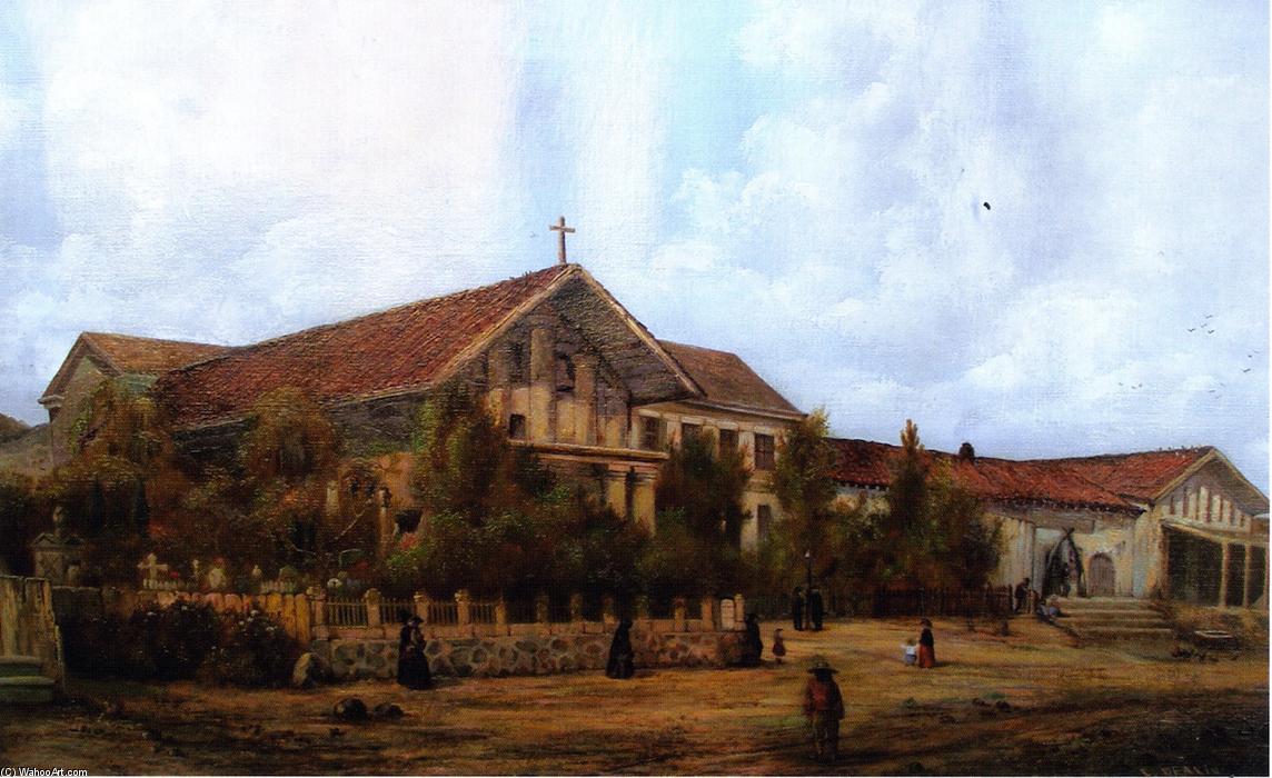 WikiOO.org - Encyclopedia of Fine Arts - Malba, Artwork Edwin Deakin - Mission Dolores and the Mansion House, San Francisco, Cal