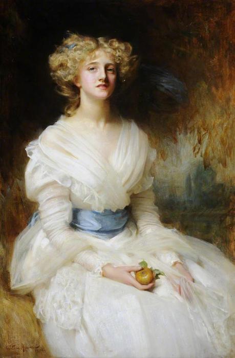 Wikioo.org - The Encyclopedia of Fine Arts - Painting, Artwork by Arthur Hacker - Miss Ivy Lilian Close