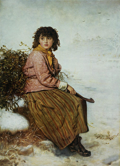 Wikioo.org - The Encyclopedia of Fine Arts - Painting, Artwork by John Everett Millais - The Mistletoe Gatherer