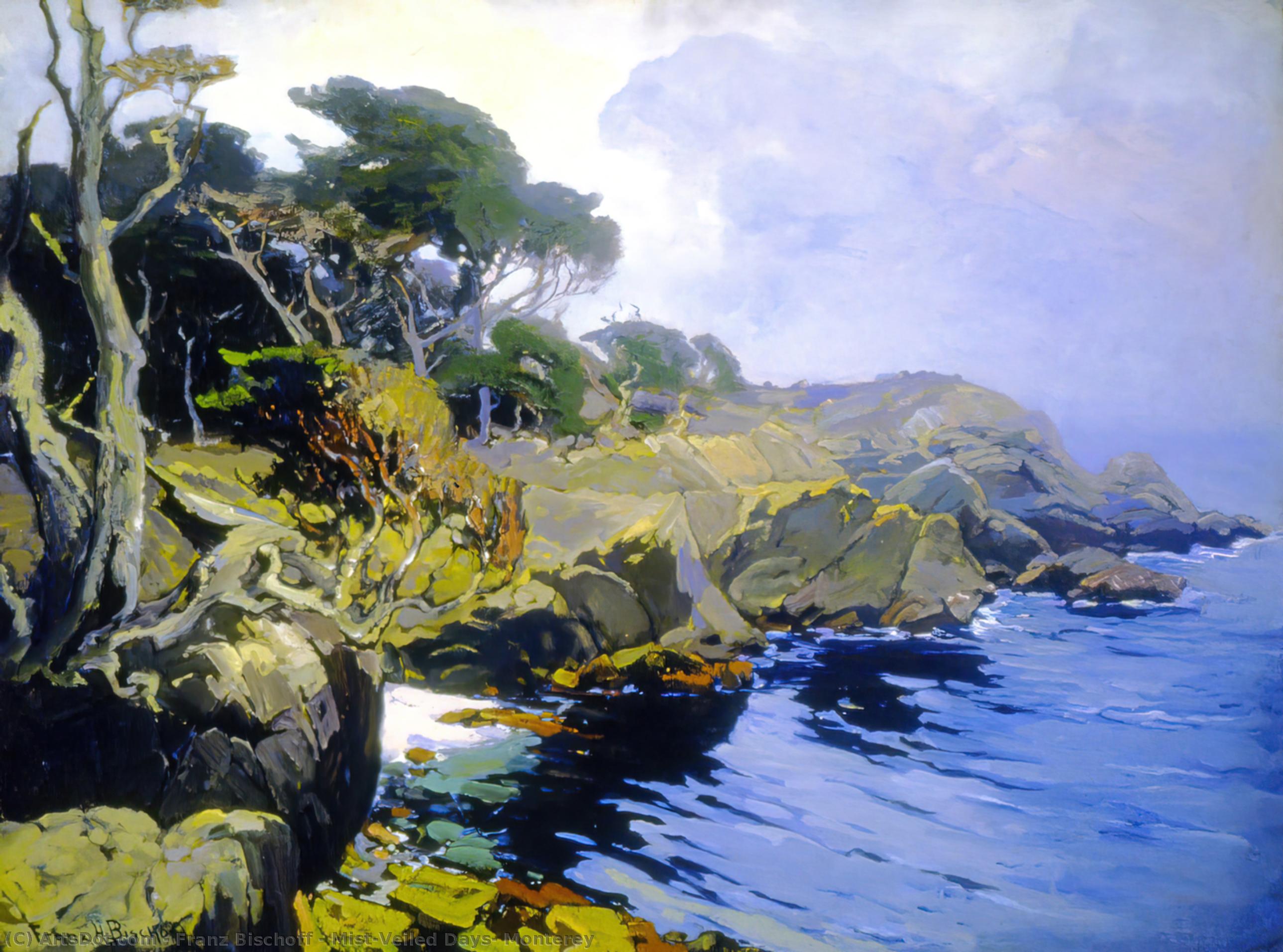 Wikioo.org - The Encyclopedia of Fine Arts - Painting, Artwork by Franz Bischoff - Mist-Veiled Days, Monterey