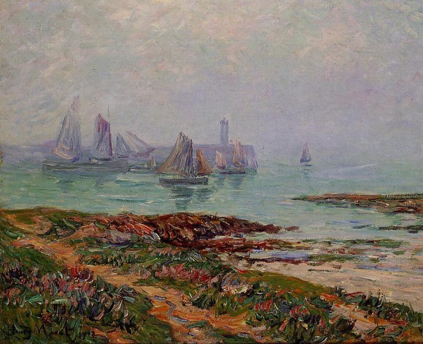 Wikioo.org - The Encyclopedia of Fine Arts - Painting, Artwork by Henri Moret - Misty Day at Dielette - the Manche