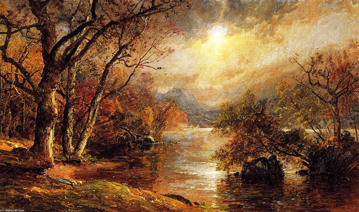 Wikioo.org - The Encyclopedia of Fine Arts - Painting, Artwork by Jasper Francis Cropsey - A Misty Morning at Greenwood Lake