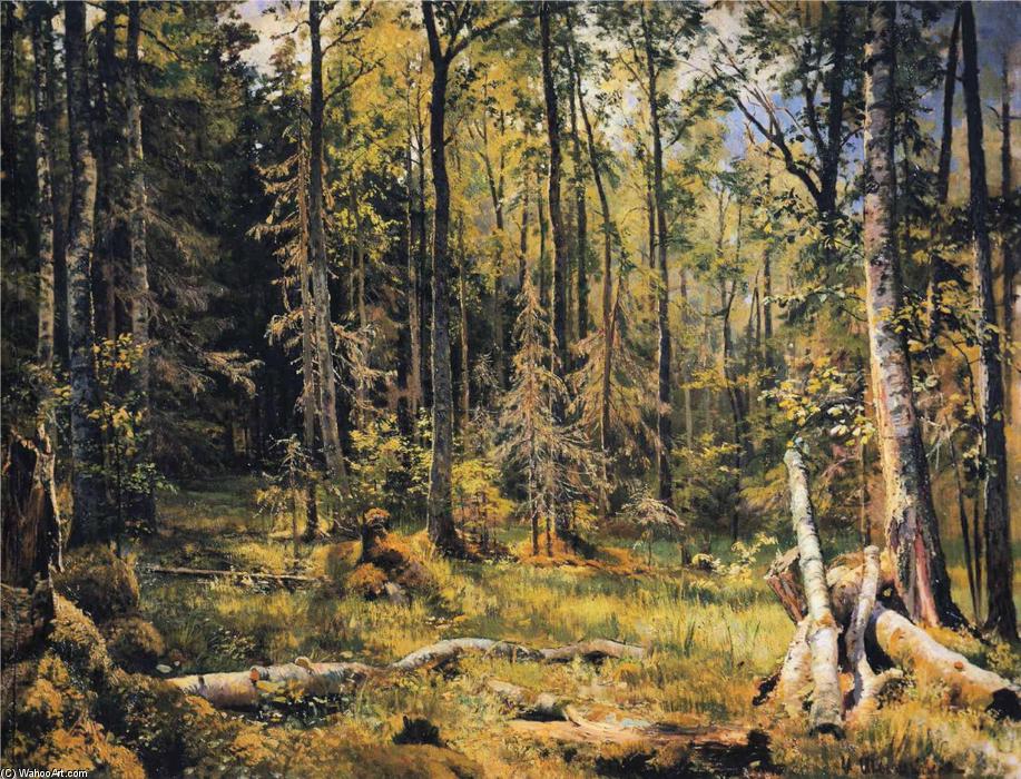 Wikioo.org - The Encyclopedia of Fine Arts - Painting, Artwork by Ivan Ivanovich Shishkin - Mixed Forest