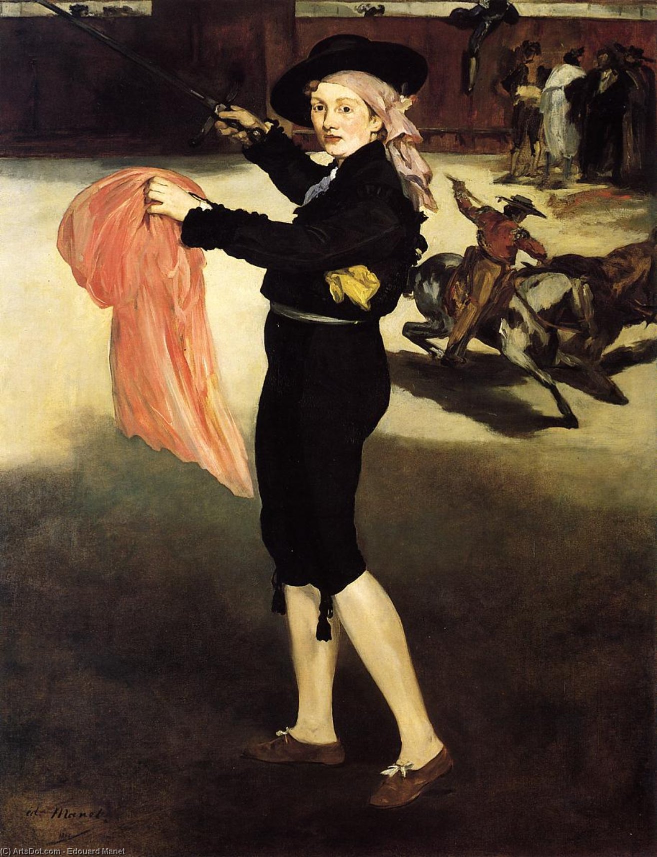 Wikioo.org - The Encyclopedia of Fine Arts - Painting, Artwork by Edouard Manet - Mlle V...in the Costume of an Espada