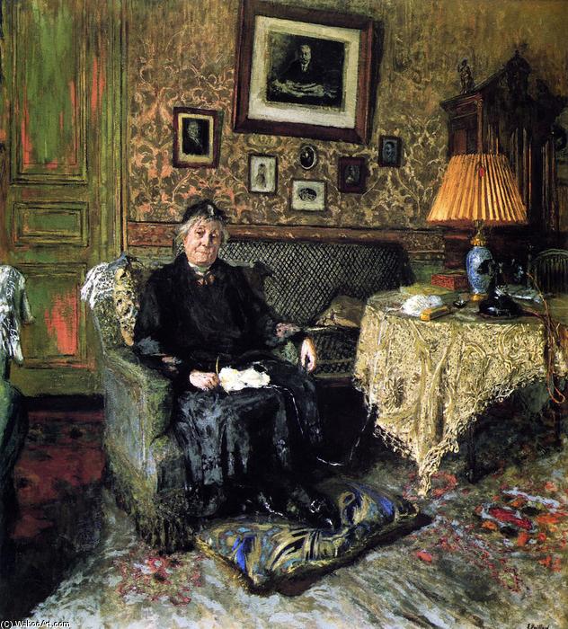 Wikioo.org - The Encyclopedia of Fine Arts - Painting, Artwork by Jean Edouard Vuillard - Mme Adrien Bénard in Her Salon