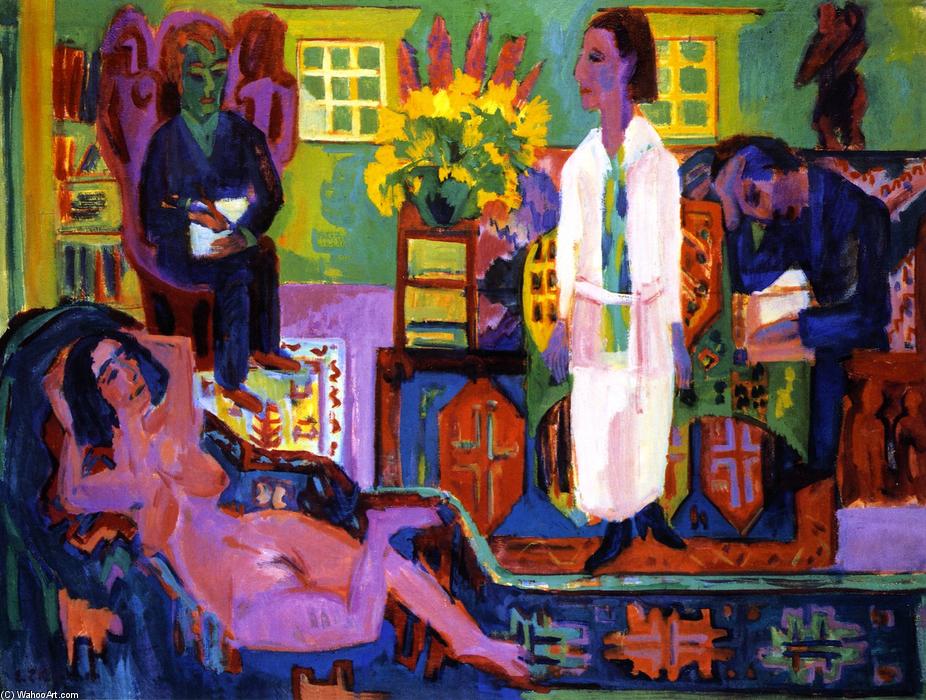 WikiOO.org - Güzel Sanatlar Ansiklopedisi - Resim, Resimler Ernst Ludwig Kirchner - Moderne Bohème