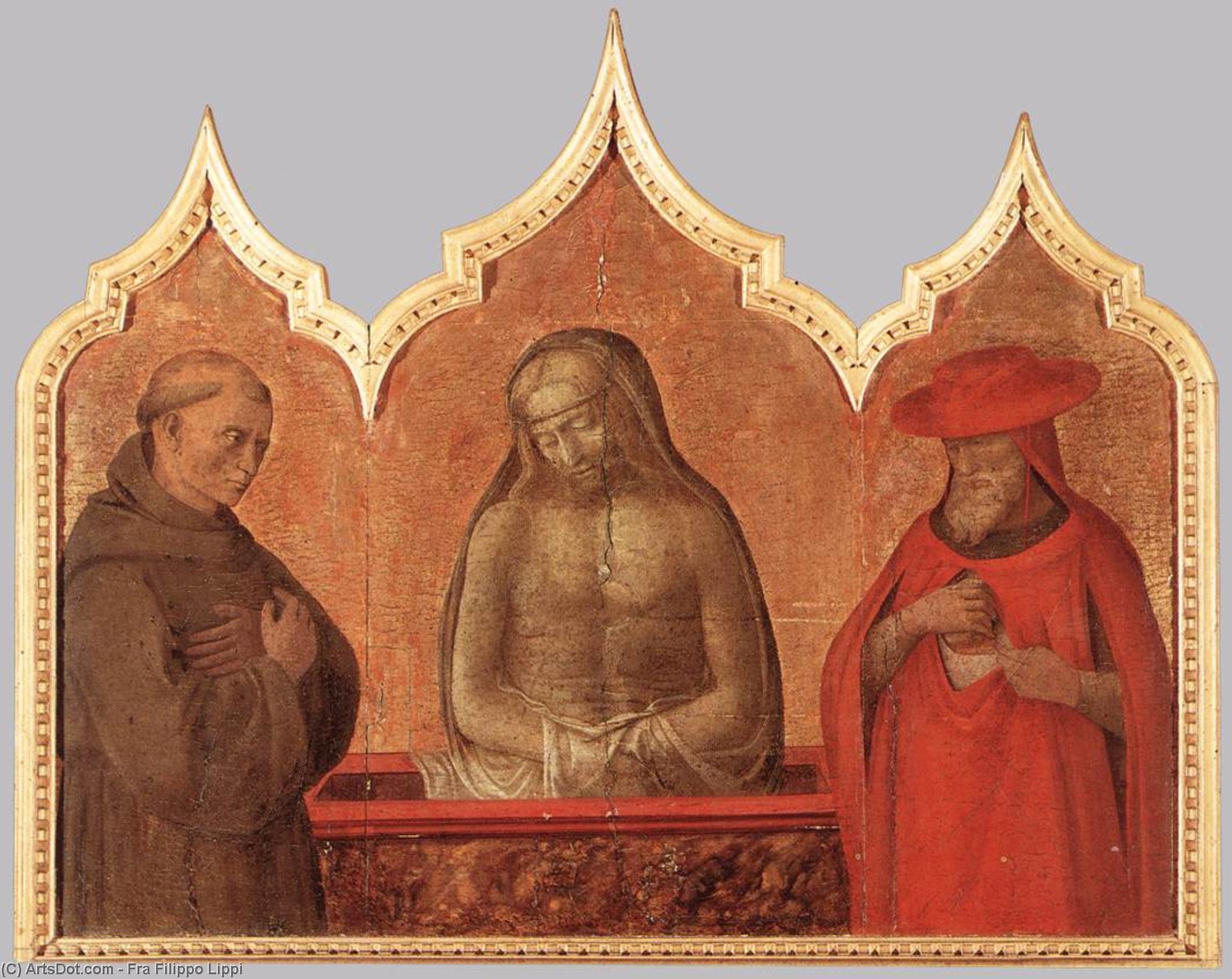 Wikioo.org – La Enciclopedia de las Bellas Artes - Pintura, Obras de arte de Fra Filippo Lippi - Hombre de sufrimientos