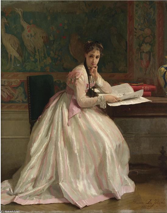 Wikioo.org - The Encyclopedia of Fine Arts - Painting, Artwork by Gustave Leonard De Jonghe - A Moment Of Distraction