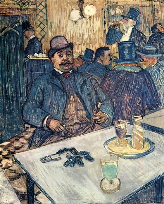 Wikioo.org - The Encyclopedia of Fine Arts - Painting, Artwork by Henri De Toulouse Lautrec - Monsieur Boleau in a Cafe