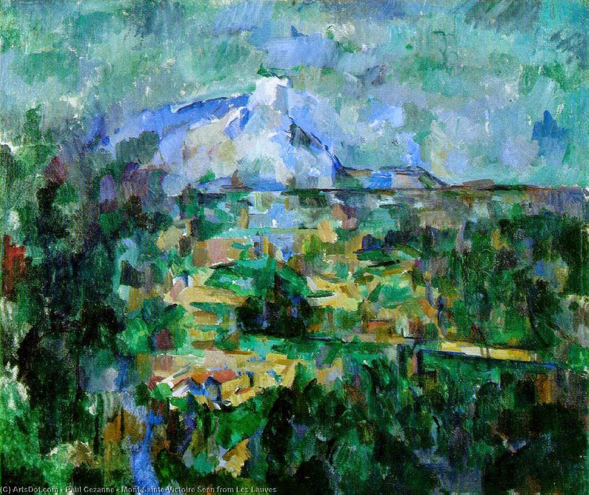 Wikoo.org - موسوعة الفنون الجميلة - اللوحة، العمل الفني Paul Cezanne - Mont Sainte-Victoire Seen from Les Lauves