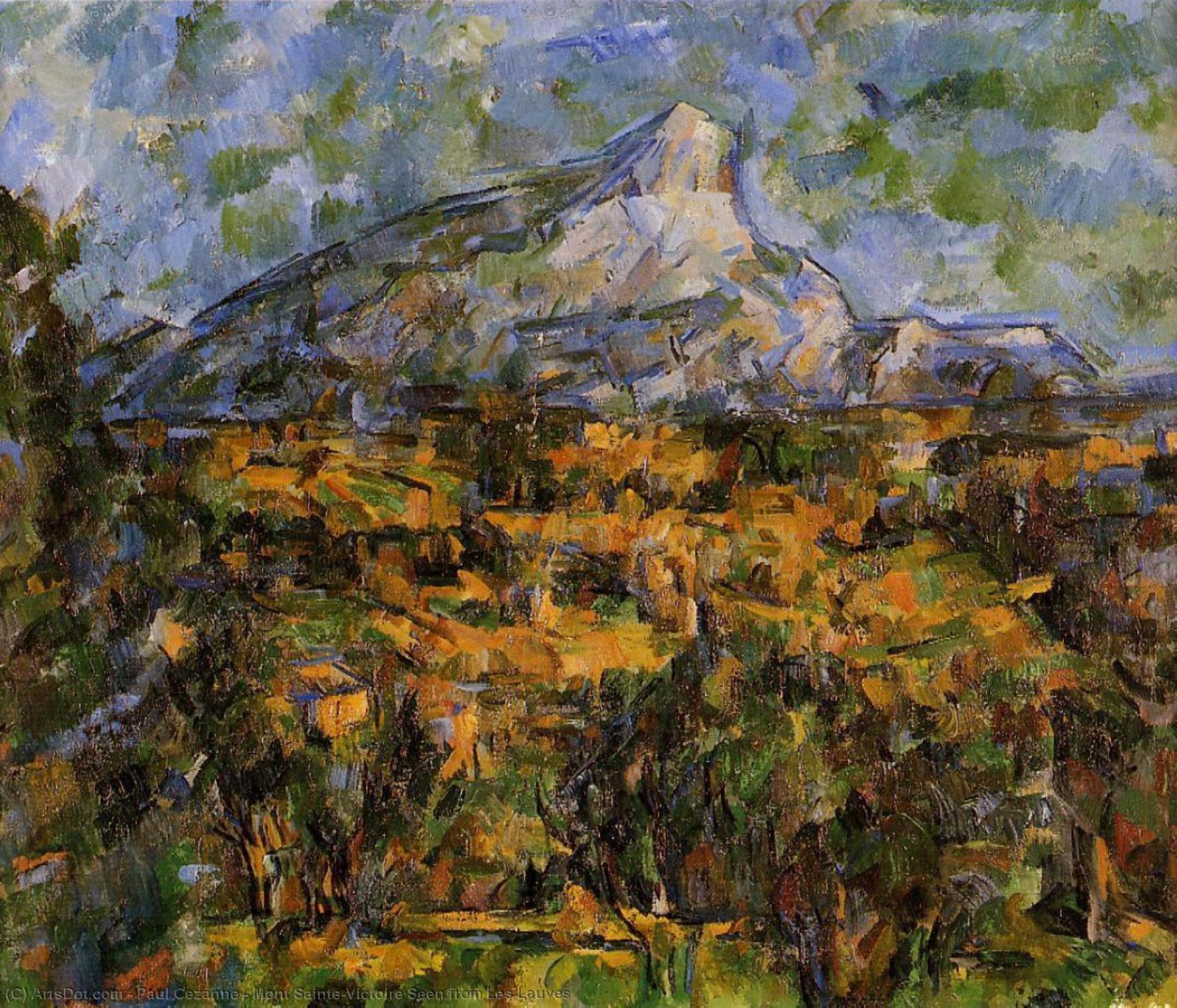 WikiOO.org – 美術百科全書 - 繪畫，作品 Paul Cezanne - 蒙特 Sainte-Victoire 看到的 莱斯 Lauves