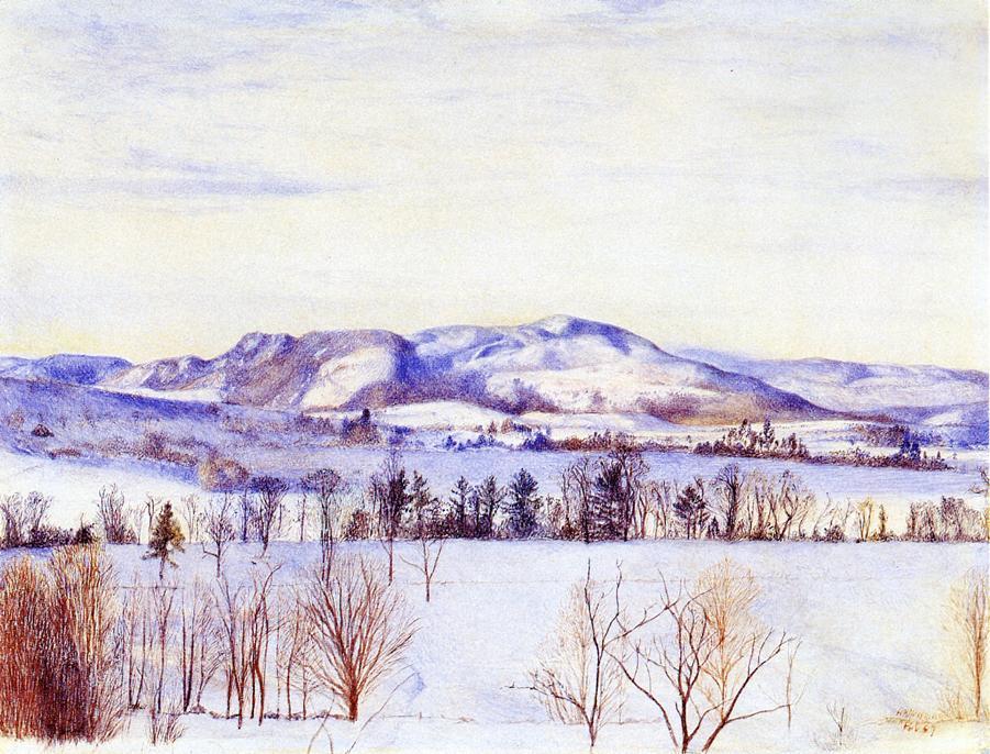 WikiOO.org - Encyclopedia of Fine Arts - Lukisan, Artwork Henry Roderick Newman - Monument Mountain