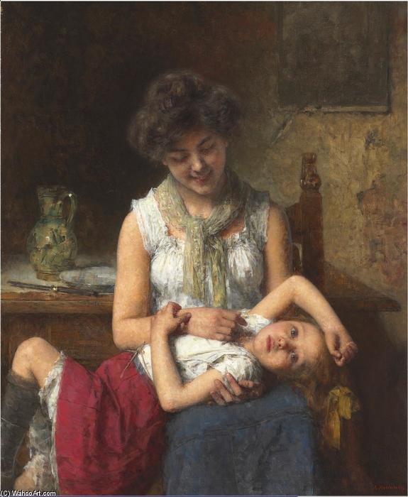 Wikioo.org - The Encyclopedia of Fine Arts - Painting, Artwork by Alexei Alexeievich Harlamoff - Moody Girl