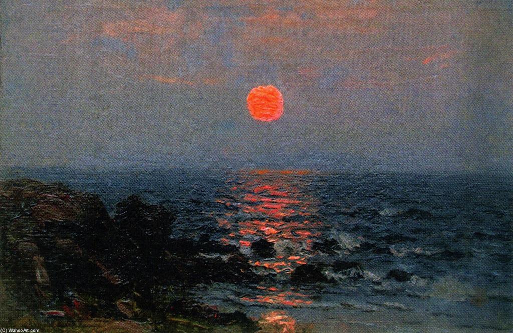 Wikioo.org - The Encyclopedia of Fine Arts - Painting, Artwork by John Joseph Enneking - Moonlight on the Ocean