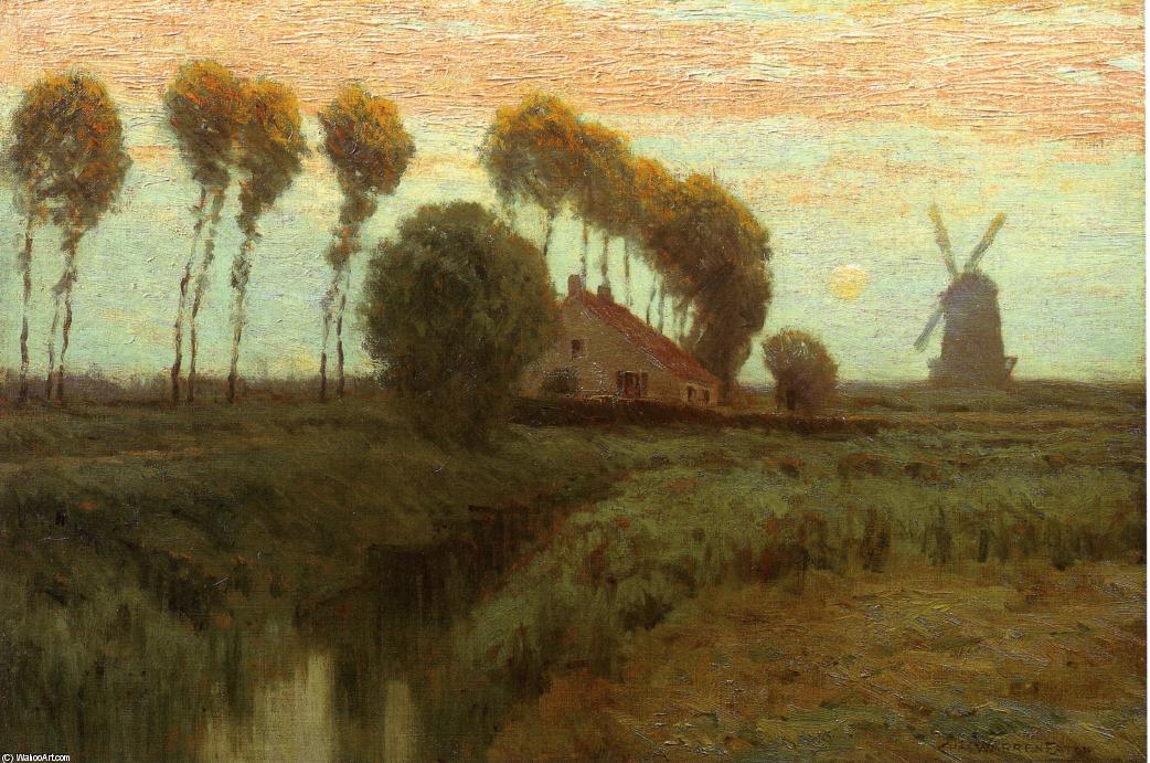 Wikioo.org – L'Encyclopédie des Beaux Arts - Peinture, Oeuvre de Charles Warren Eaton - Moonrise - Holland