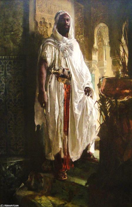 Wikioo.org - The Encyclopedia of Fine Arts - Painting, Artwork by Eduard Charlemont - The Moorish chief the harem guard