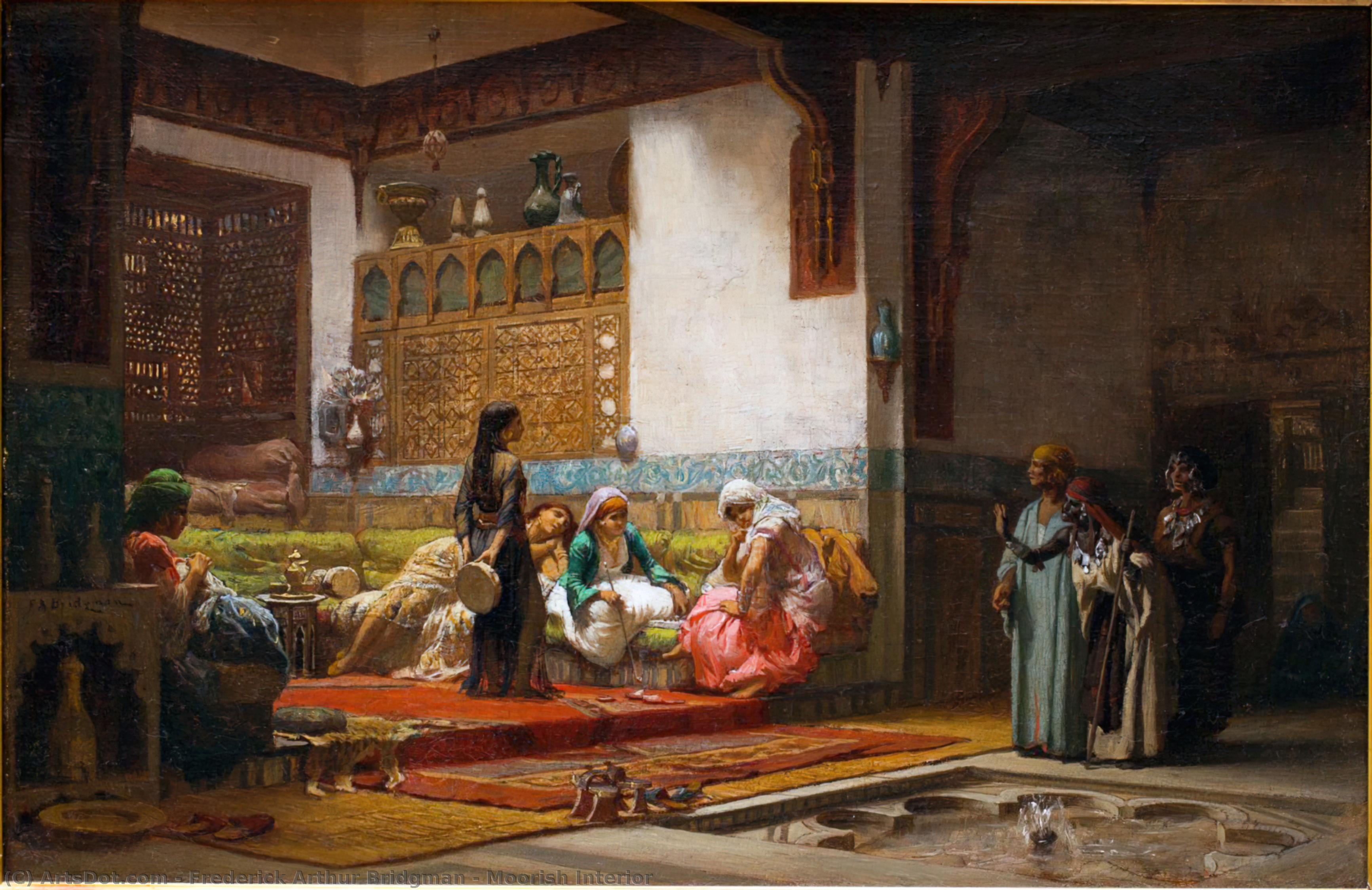 Wikioo.org - The Encyclopedia of Fine Arts - Painting, Artwork by Frederick Arthur Bridgman - Moorish Interior