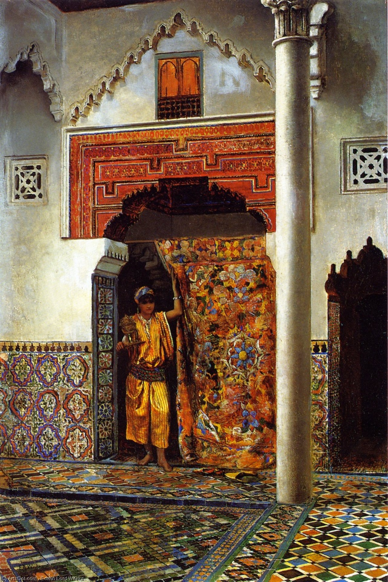 Wikioo.org - The Encyclopedia of Fine Arts - Painting, Artwork by Edwin Lord Weeks - A Moorish Interior