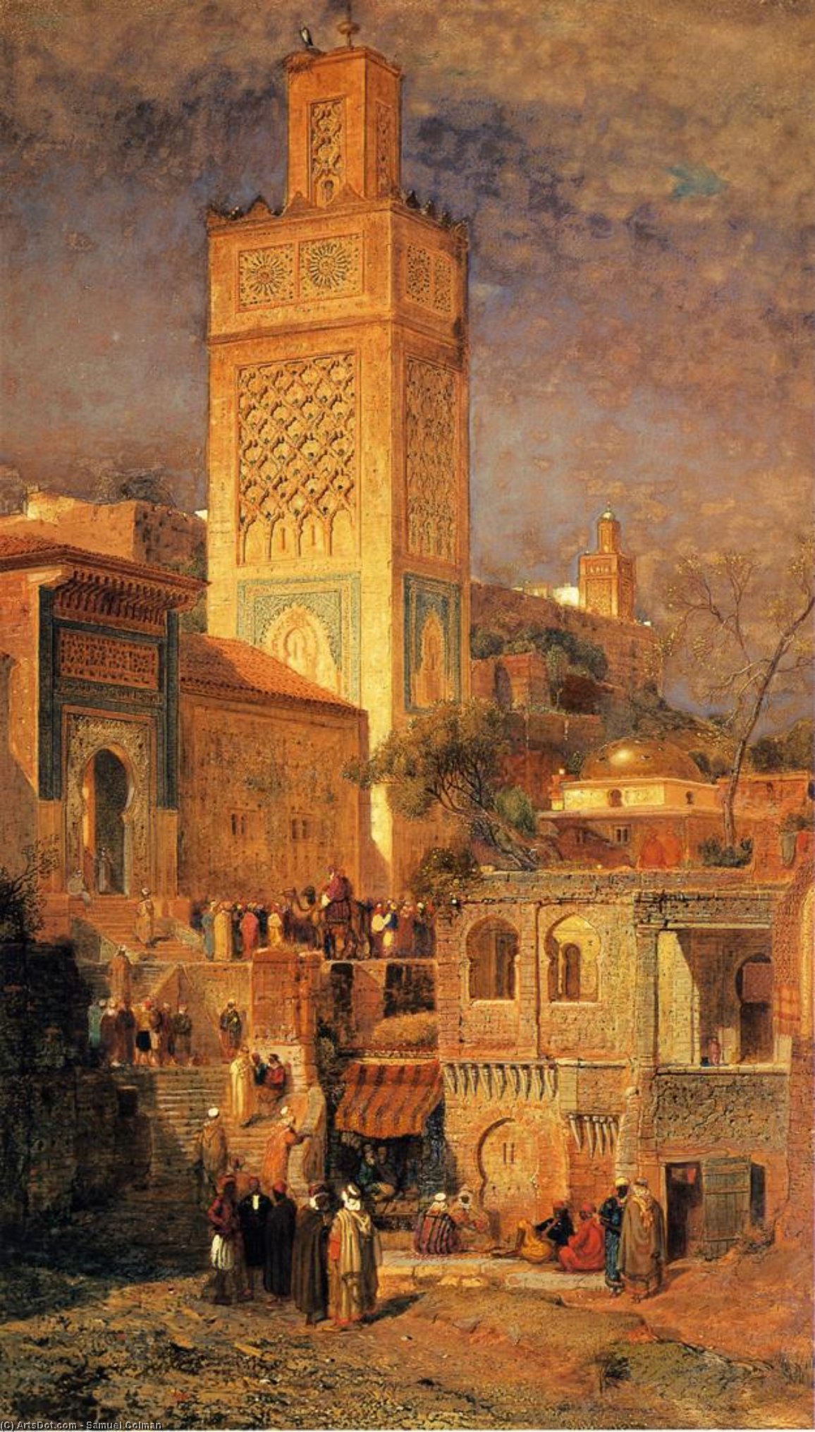 Wikioo.org - Encyklopedia Sztuk Pięknych - Malarstwo, Grafika Samuel Colman - Moorish Mosque of Sidi Halou Tlemcin [Tlemcen], Algeria
