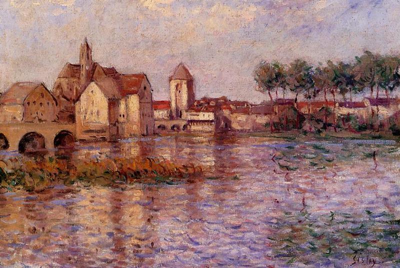 Wikioo.org - The Encyclopedia of Fine Arts - Painting, Artwork by Alfred Sisley - Moret sur Loing