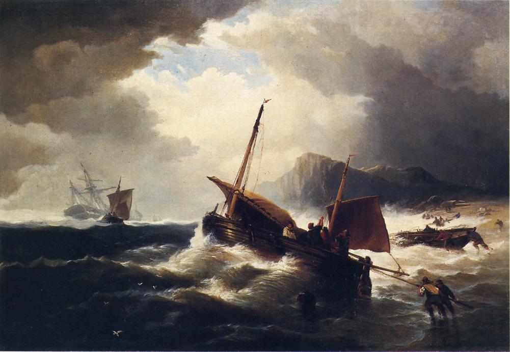WikiOO.org - Εγκυκλοπαίδεια Καλών Τεχνών - Ζωγραφική, έργα τέχνης Edward Moran - The Morning After the Wreck