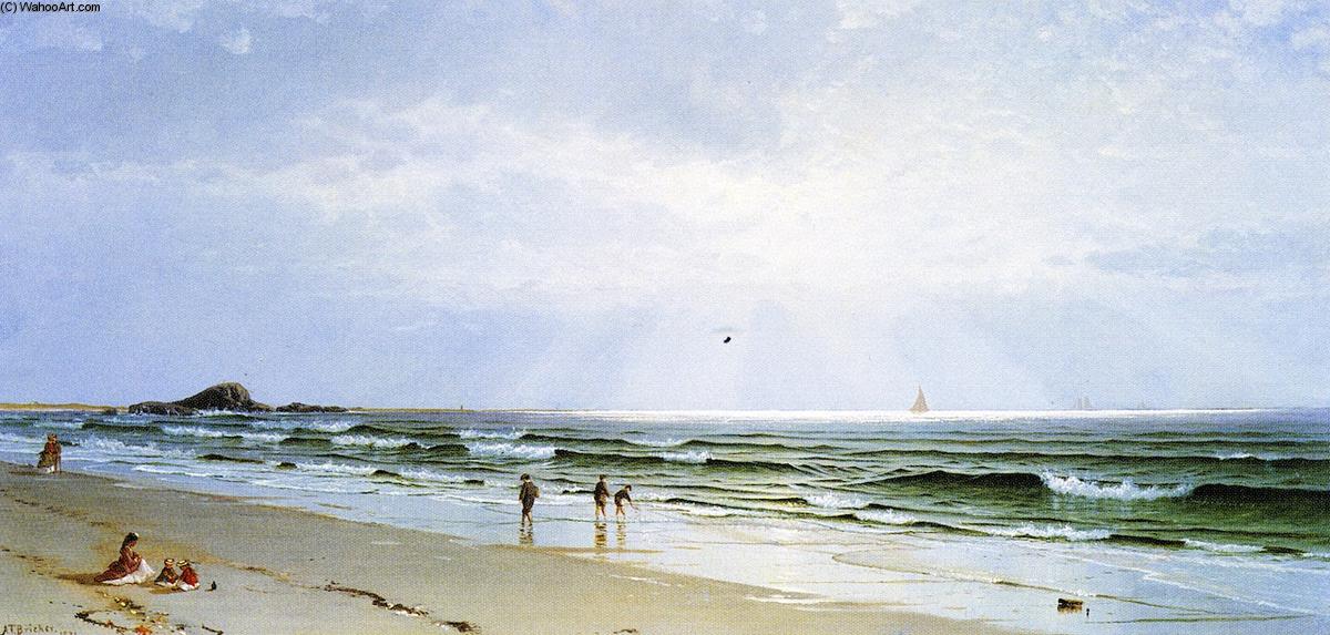Wikioo.org - The Encyclopedia of Fine Arts - Painting, Artwork by Alfred Thompson Bricher - Morning at Narragansett, The Turn of the Tide