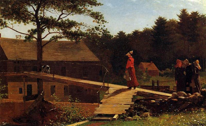 WikiOO.org - Encyclopedia of Fine Arts - Malba, Artwork Winslow Homer - The Morning Bell (also known as The Old Mill)