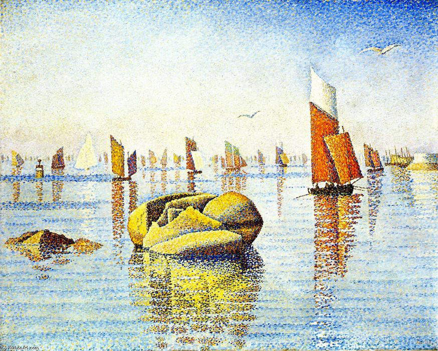 Wikioo.org - The Encyclopedia of Fine Arts - Painting, Artwork by Paul Signac - Morning Calm, Concarneau, Opus 219 (Larghetto)