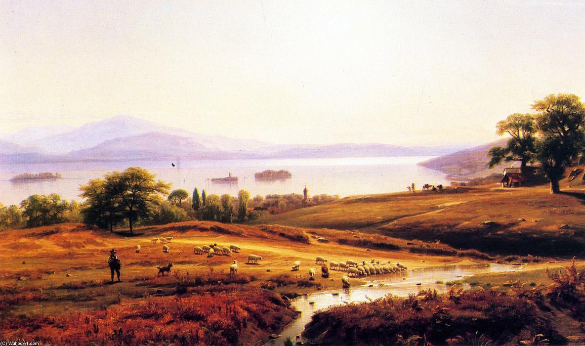 WikiOO.org - Encyclopedia of Fine Arts - Målning, konstverk Thomas Worthington Whittredge - Morning on Lago Maggiore