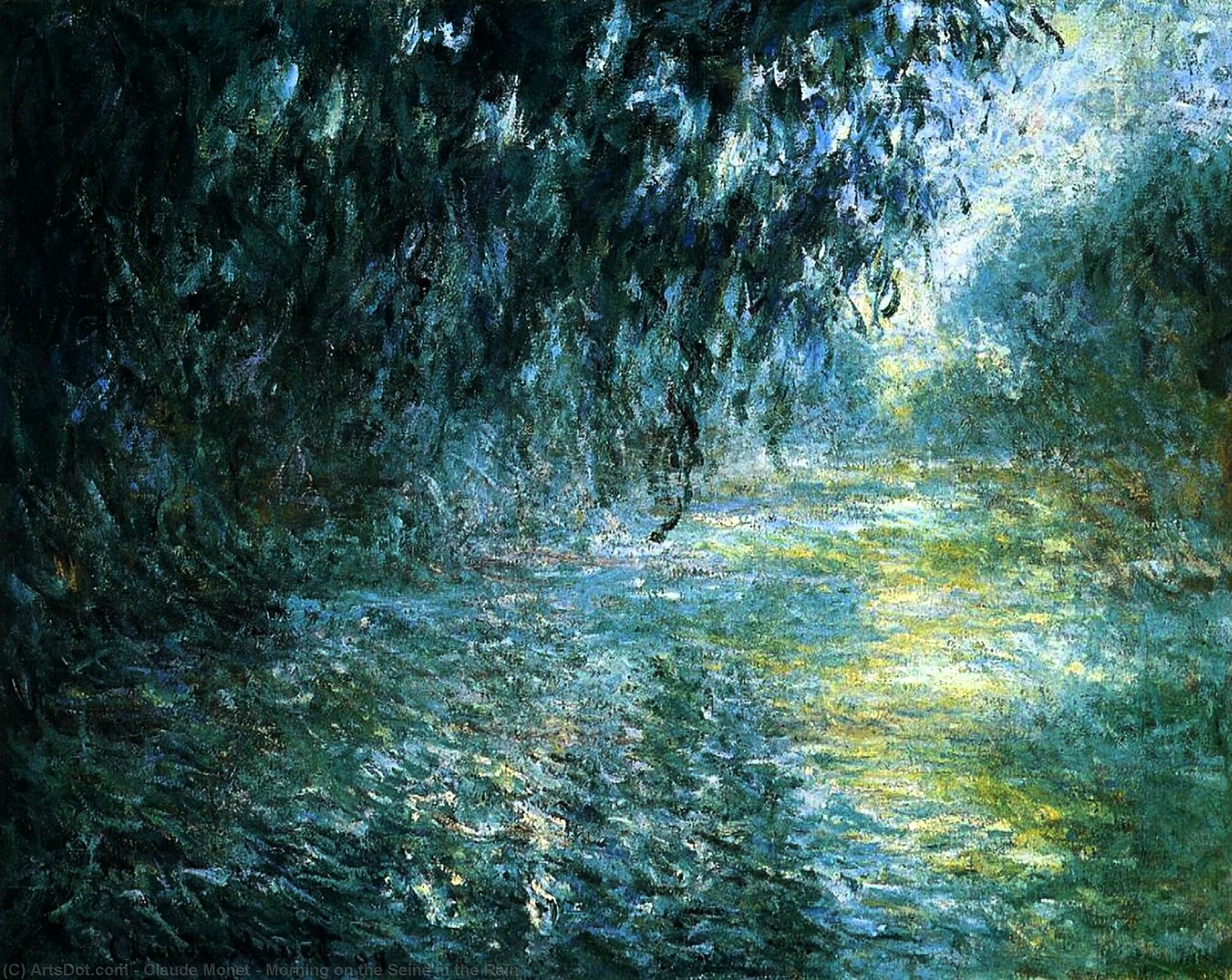Wikioo.org - The Encyclopedia of Fine Arts - Painting, Artwork by Claude Monet - Morning on the Seine in the Rain