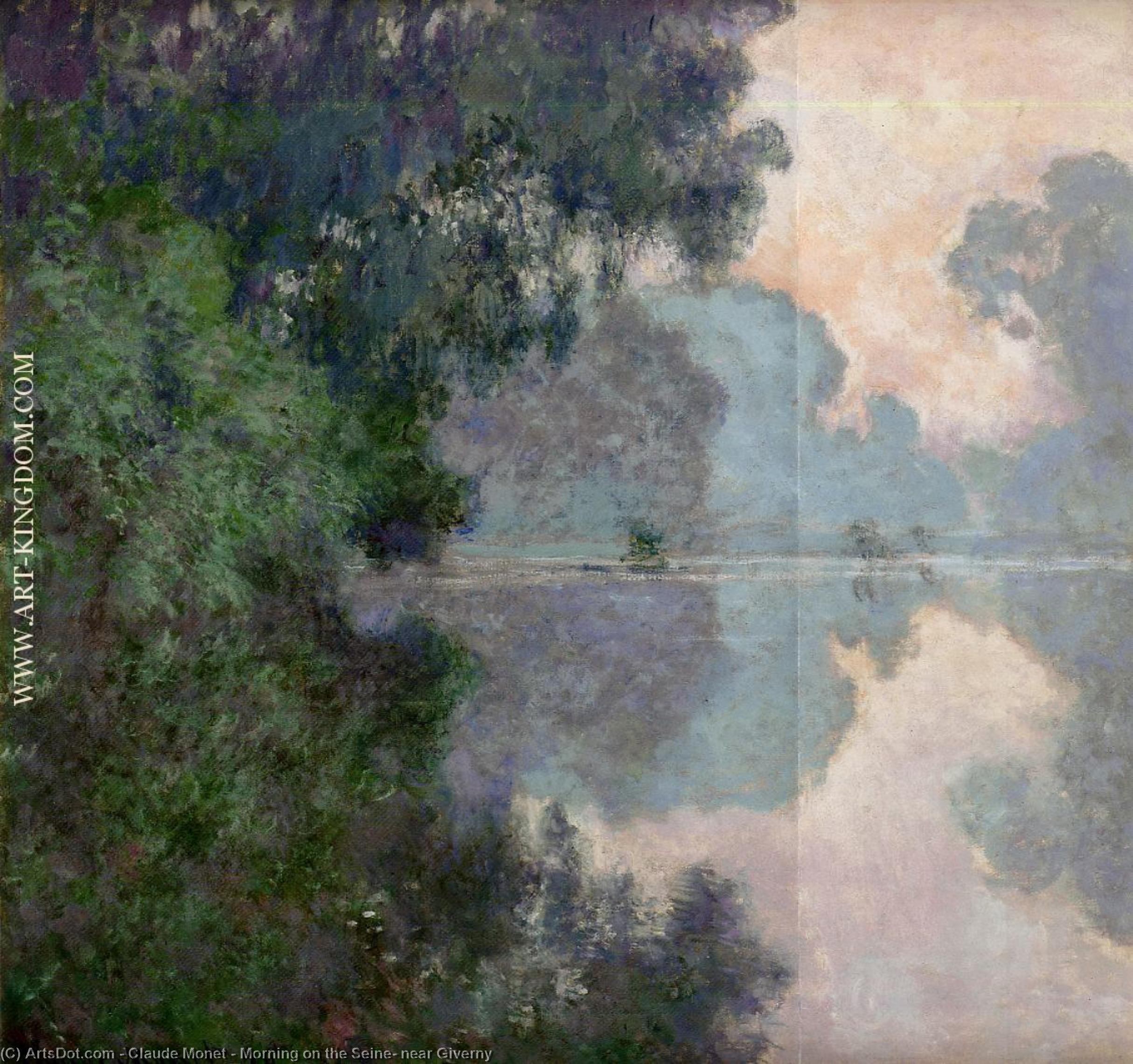 Wikioo.org - The Encyclopedia of Fine Arts - Painting, Artwork by Claude Monet - Morning on the Seine, near Giverny
