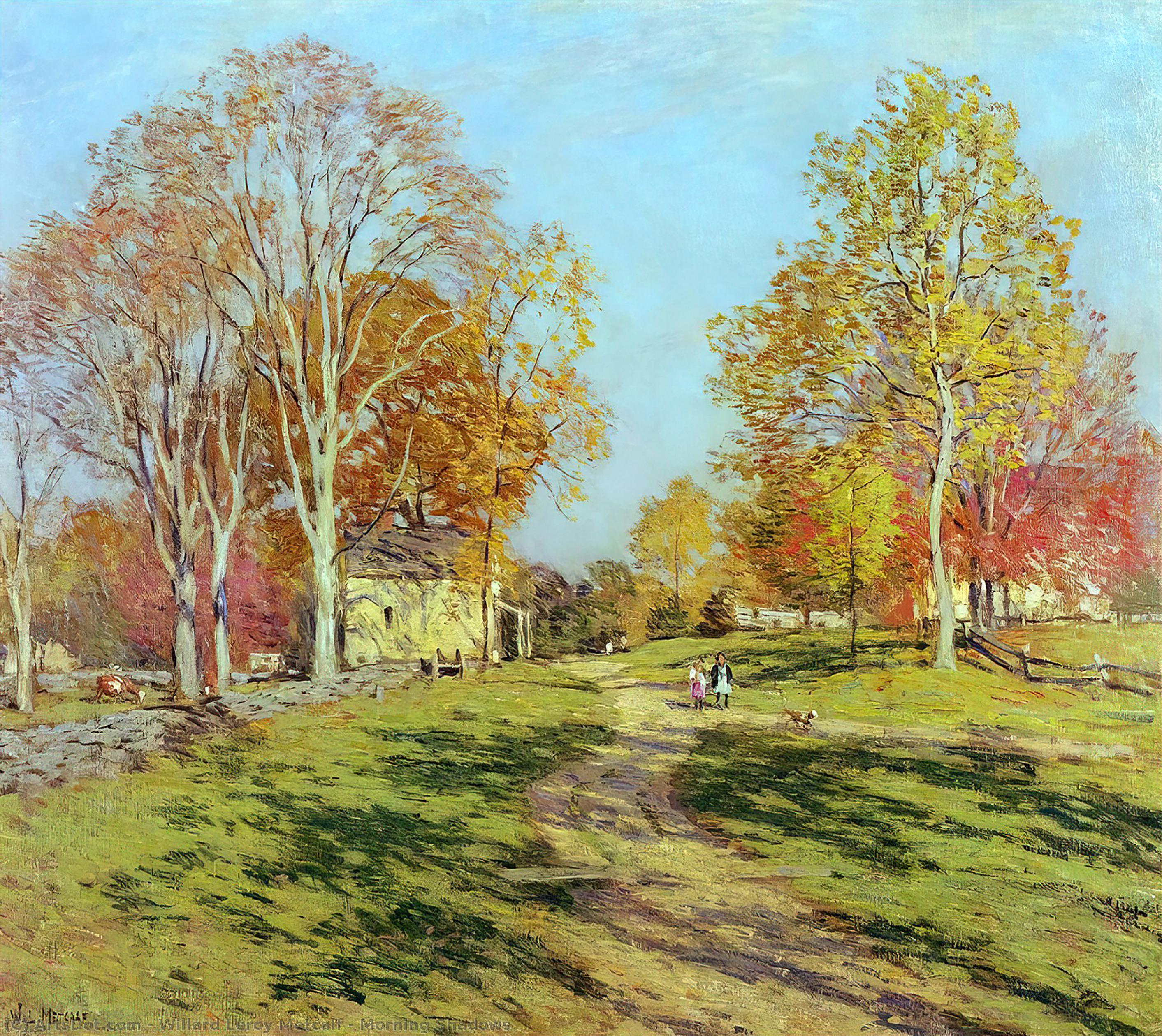 Wikioo.org - The Encyclopedia of Fine Arts - Painting, Artwork by Willard Leroy Metcalf - Morning Shadows