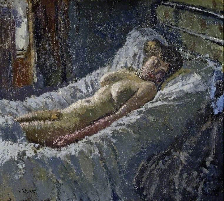 Wikioo.org – La Enciclopedia de las Bellas Artes - Pintura, Obras de arte de Walter Richard Sickert - Mornington Crescent desnuda