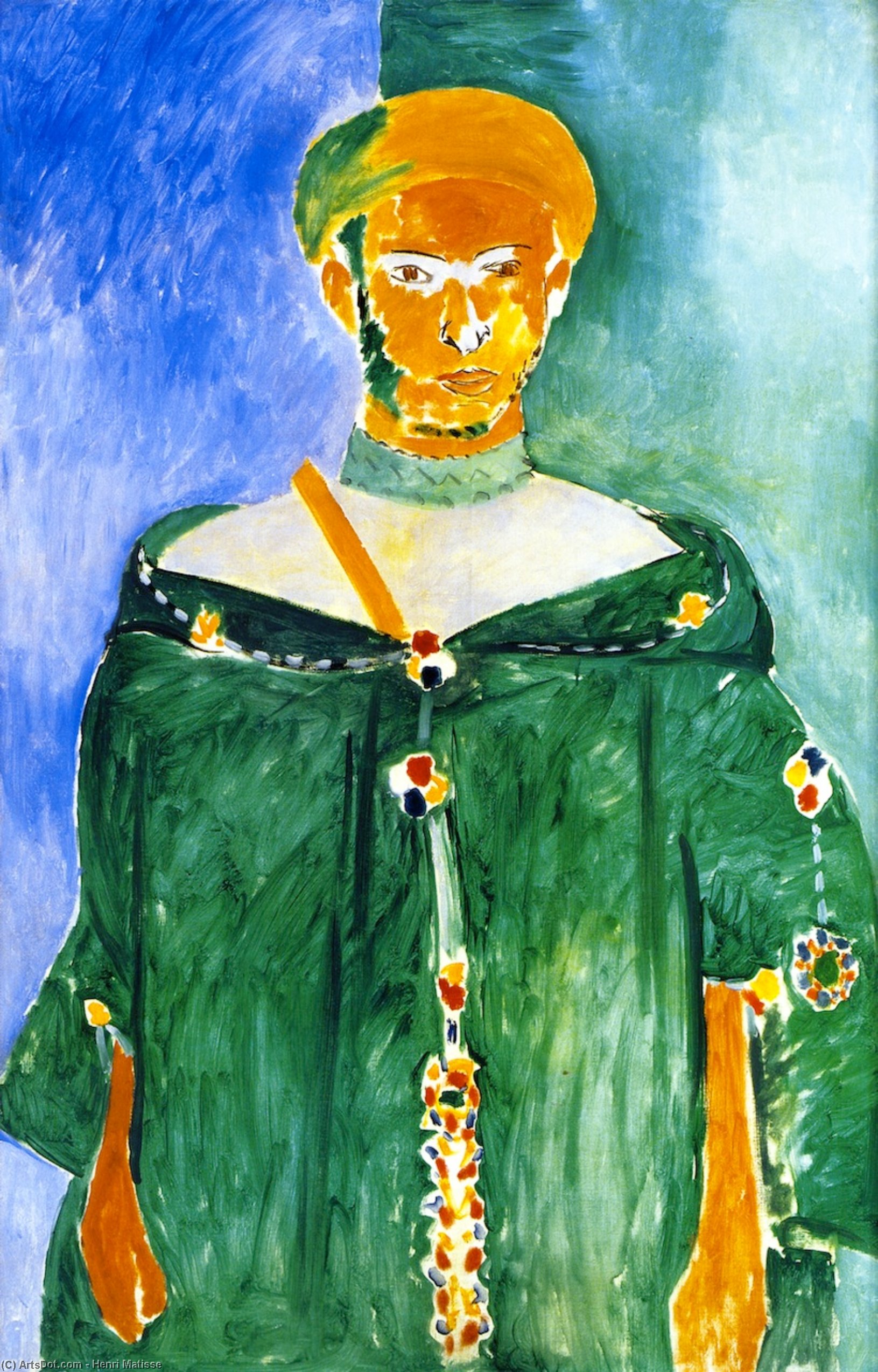 WikiOO.org - Encyclopedia of Fine Arts - Schilderen, Artwork Henri Matisse - Moroccan in Green