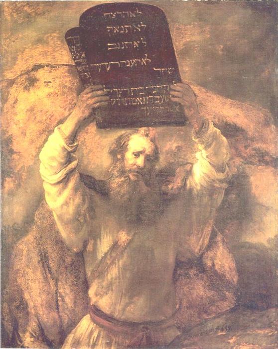 Wikioo.org - The Encyclopedia of Fine Arts - Painting, Artwork by Rembrandt Van Rijn - Moses