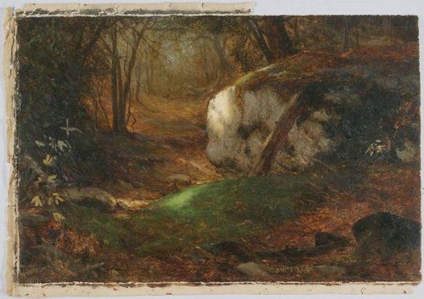 Wikioo.org - The Encyclopedia of Fine Arts - Painting, Artwork by Jervis Mcentee - Mossy Bank